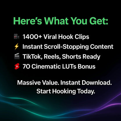 Ultimate 1400+ Viral Video Hooks Pack for TikTok, Reels, and Shorts - Mindshift Masterz