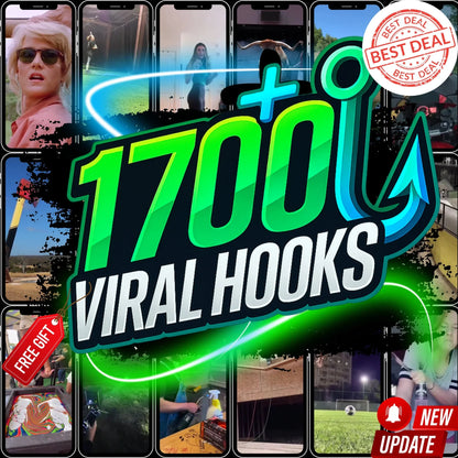 Ultimate 1700+ Viral Video Hooks Pack for TikTok, Reels, and Shorts - Mindshift Masterz