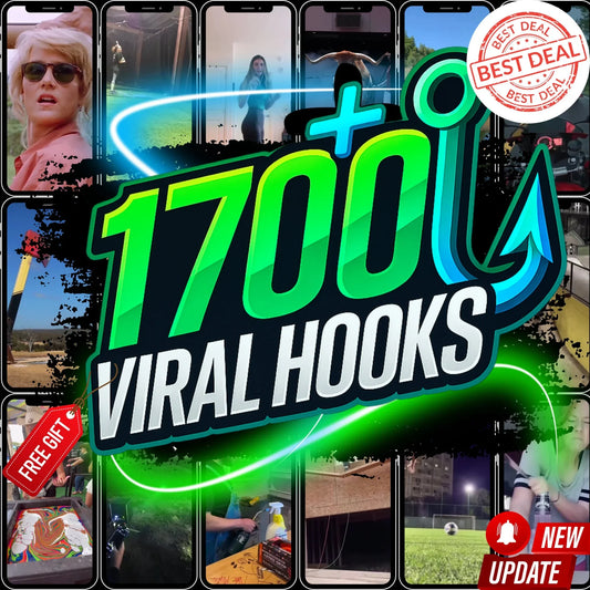 Ultimate 1700+ Viral Video Hooks Pack for TikTok, Reels, and Shorts - Mindshift Masterz