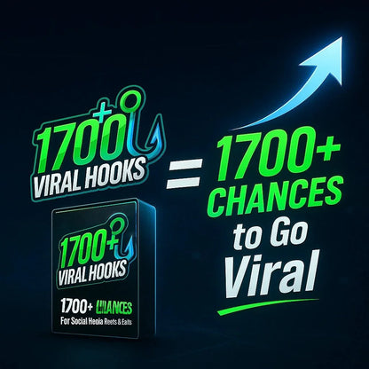 Ultimate 1700+ Viral Video Hooks Pack for TikTok, Reels, and Shorts - Mindshift Masterz