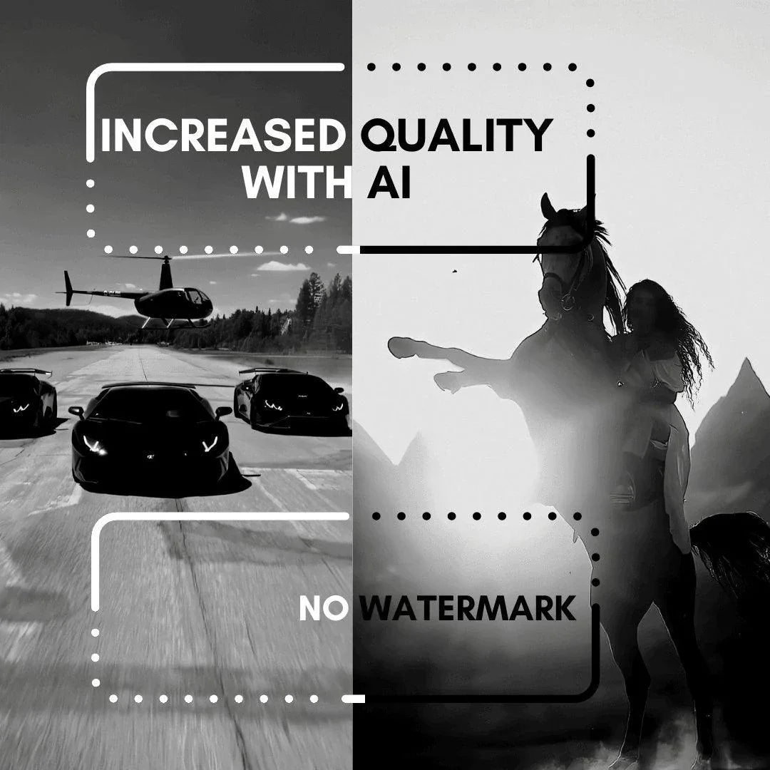 “AI-enhanced, copyright-free black-and-white videos for seamless, cohesive content creation across social media platforms, from the Essential Black & White Video Collection.”